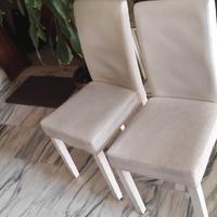 sedie bianche in pelle 2 15 euro uno e di legno 6E