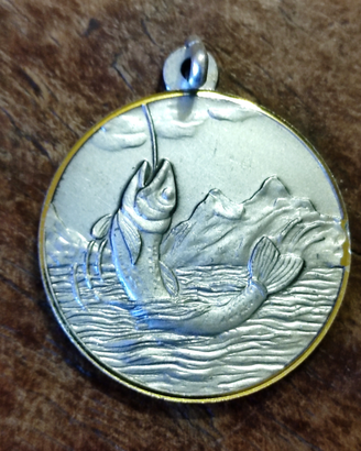 Medaglia PESCA SPORTIVA Trota Pesce Vintage