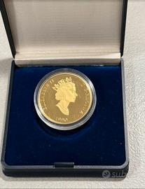 Moneta d'oro 200dollari 1990  Canada ed Elisabetta