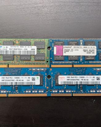 4x2GB RAM DDR3 SODIMM (per portatili)