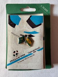 Spilla italia90 bandiera argentina/italia90 nuona