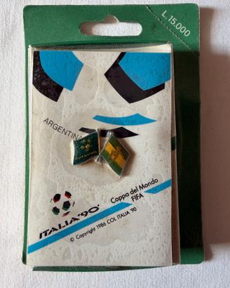 Spilla italia90 bandiera argentina/italia90 nuona