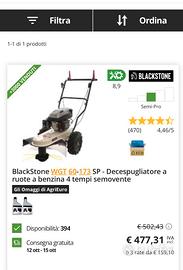 Decespugliatore a ruote a benzina 4 t. semovente
