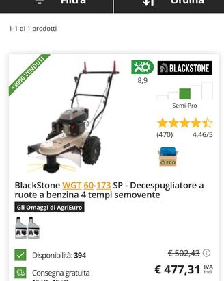 Decespugliatore a ruote a benzina 4 t. semovente