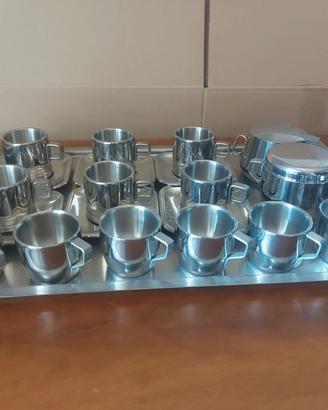 Servizio caffè vintage Zini Acciaio inox