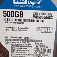 Hard Disk WD WD5000AAKX Blu da 500 GB 16 MB Cache