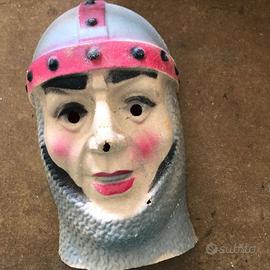 2 maschere di carnevale vintage in celluloide