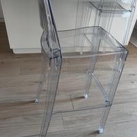 Coppia sgabelli in policarbonato trasparente scab