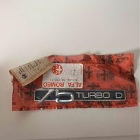 Etichetta posteriore Alfa 75 turbo d