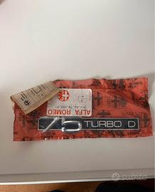 Etichetta posteriore Alfa 75 turbo d