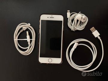 Iphone 8 Gold, auricolare, 2 cavi ricarica e cover