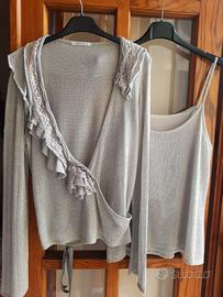 Giacchino  grigio con top