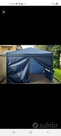 Gazebo pieghevole 3x3 mt quattro pareti 