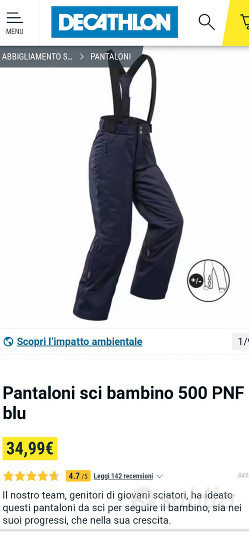 Decathlon hot sale salopette neve