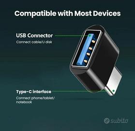 Adattatore OTG di Tipo C con uscita USB 3.0 nuovo