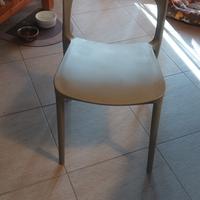 sedie in polipropilene grigie