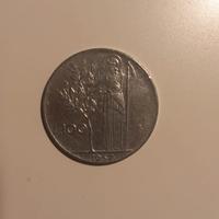 Moneta da 100 Lire "Minerva" del 1957