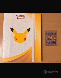 Pikachu ex 150/128 e raccoglitore 30th