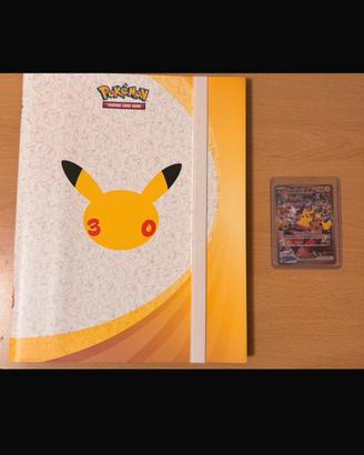 Pikachu ex 150/128 e raccoglitore 30th