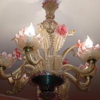 lampadario vetro di murano anni 70