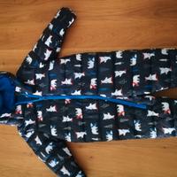 NUOVA TUTINA DA NEVE INTERA BLU 74cm.MAI USATA