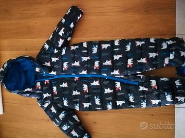 NUOVA TUTINA DA NEVE INTERA BLU 74cm.MAI USATA