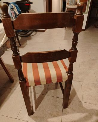 sedie in legno con seduta imbottita