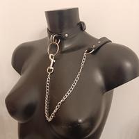 Collare collana guinzaglio umano sexy gothic punk 