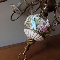 lampadario sospensione vintage ceramica anni 60
