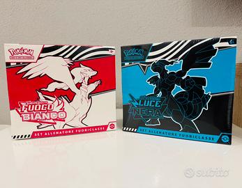 ETB pokemon luce nera e fuoco bianco