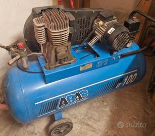 compressore ABAC 2 hp 100 lt 380v.
