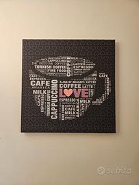 2 quadri decorativi caffè 50×50 cm – come nuovi