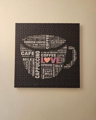 2 quadri decorativi caffè 50×50 cm – come nuovi