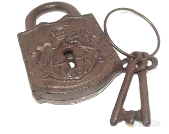 LUCCHETTO TEDESCO STILE ANTICO DEL 1800