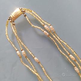 Lunga collana vintage multifilo 