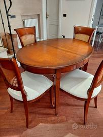 tavolo in ciliegio con 4 sedie 