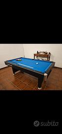 biliardo 2 metri e 14 cm con 2 stecche 