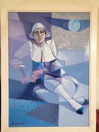 Alberto Bolzonella - "Arlecchino 1978" olio 