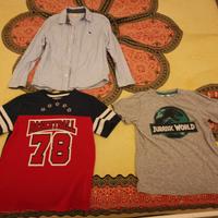 7-8 anni (128) T-sirts e 1 camicia, varie marche