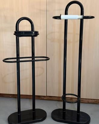 Set accessori bagno in ferro nero - 2 pezzi
