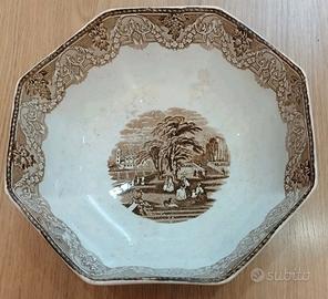 Piatto ottagonale inglese Londsae Ceramica Richard