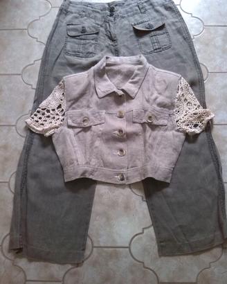 ART. 122 - GIACCHINA IN LINO+PANTALONI OVS