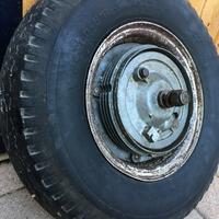 Ruota posteriore di una vespa o lambretta