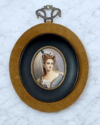 Miniatura - Gouache su porcellana -  19th Century