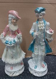 Statuette di capodimonte pezzi 2 altezza 40 cm