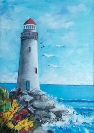 quadro "il faro" 30 x 40 