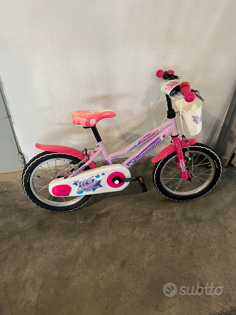 Regalo Bimba Bicicletta Bambina Camilla Rosa - Misura 20, Con Cestino, Sicura E Stabile Bici Rosa