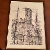 Quadro – Campanile bianco e nero - 45,5 x 60,5 cm