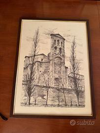 Quadro – Campanile bianco e nero - 45,5 x 60,5 cm