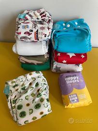 7 pannolini lavabili pocket + 1 omaggio 7–18 kg